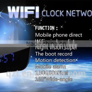 Cheap new style wfi clock network camera hidden camera clock for sale