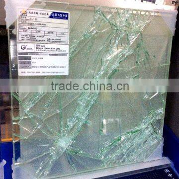 SGP safety laminated glass, safety building glass, the glass will not fall after broken, tempered Glass,