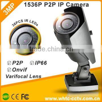 Varifocal lens ip camera Onvif2.3 P2P WDR POE Audio outdoor ip camera free CMS