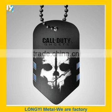 high quality black sweater chain dog tags