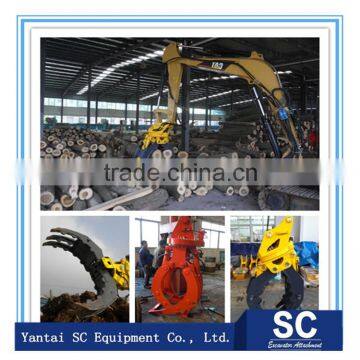 Wood Grapple Hydraulic Excavator Rotating Log Grapple hot sale