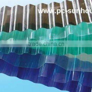 Polycarbonate corrugated sheet for roofing