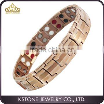KSTONE 2015 Hot Selling Men's 4 in 1 Bio Elements Magnetic Titanium Bracelet