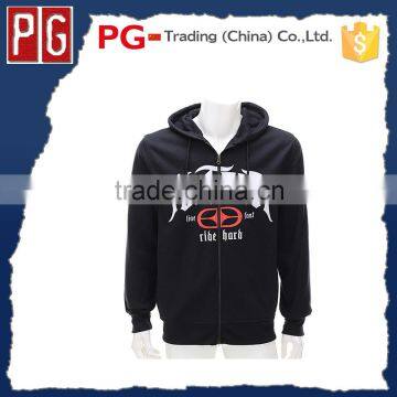 Men TC fabric Zipper Up Fleece Hoodie stock