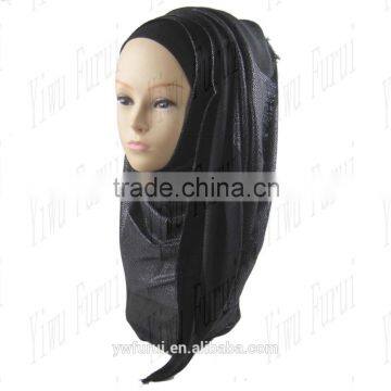 Wholesale Glitter Lurex Hijabs Viscose Scarves Muslim Women Pashmina Shawl Scarf photo-2