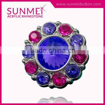 New Large Magenta and Purple Acrylic Gems Bulk Rhinestone Buttons