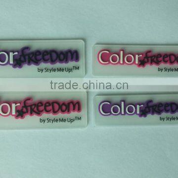 Custom Color Freedom Transparent Plastic Patch Clothing