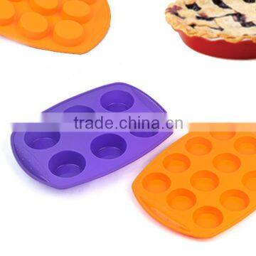 100%Food Grade Silicone Cake Mould Biscuit Mould In 12 Holds