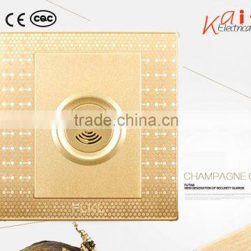 Golden electrical wall voice operated light switch