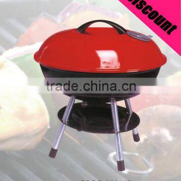 2015Hot sale bbq grill/red enamel barbecue grill/Round apple grill/Roasting grill/New design factory sale