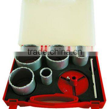 Carbide coated hole saw in sets