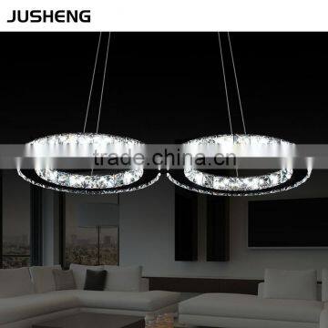 Noble 24W Transparent LED Crystal Hanging Lights Pendant Lighting Fixture For Indoor Decor 110-240V AC photo-2