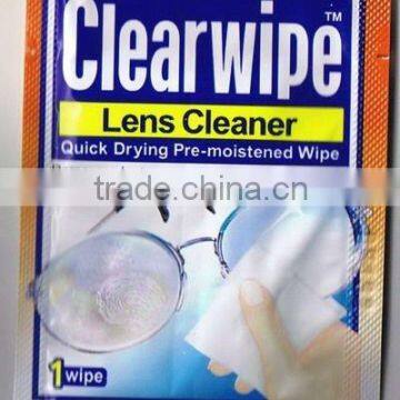 individually wrapped lens cleaner, glasses wet wipe cleaning kits, CE certification