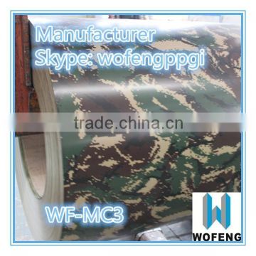 prepainted camouflage pattern grain ppgi from jiangyin wofeng