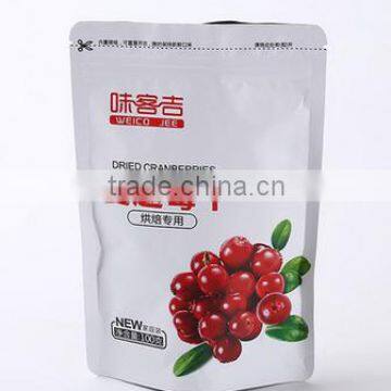 Stand up packaging bag for dried Cranberry