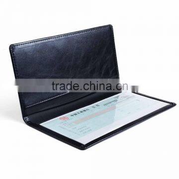 China Leather Factory Price Checkbook Holder Leather Checkbook Case photo-5