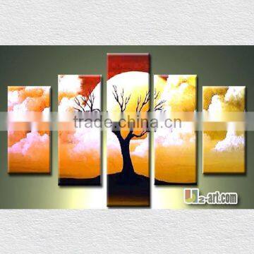 Wall art painting abstract pictures of trees on the living room