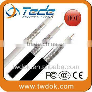 China factory of 99.9% copper of coaxial cable rg6 quad shield