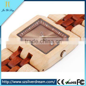 Fashion Quartz Digital Wooden Watch With Japan Movement