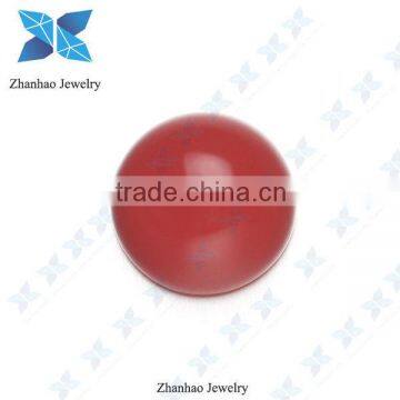 high quality red flat back glass cabochon