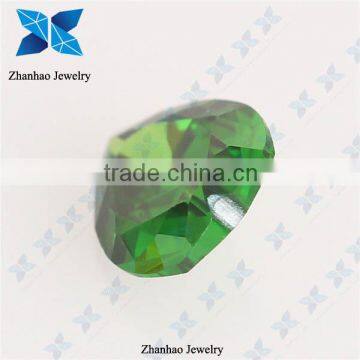 Raw green heart shape precious cz stone