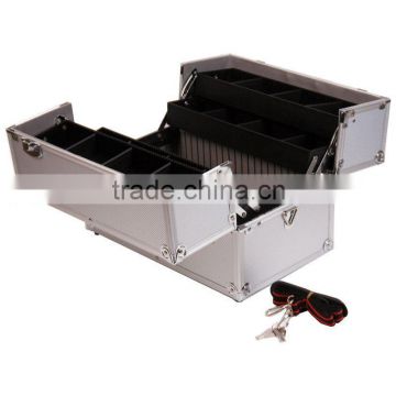 ALUMINUM COSMETIC TRAIN MAKEUP BEAUTY CASE BOX