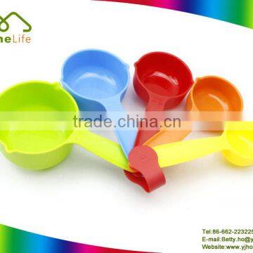 Kitchen measure tools 5pcs colorful plastic coffee powder measuring cups set