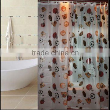 Cute PEVA shower curtains with ball designs