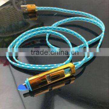 Micro usb data cable flat style noodle usb cable for iphone and samsung charger