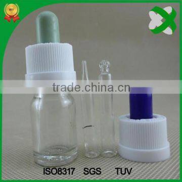 10ml glass essential oil bottle with childproof cap colorful rubber top
