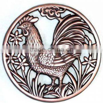 Copper Chicken Shape Cast Iron Trivets
