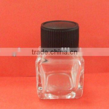 mini cubic glass bottle with cap for oil