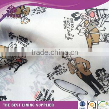 printed taffeta fabric 100% polyester lining fabric for cloth