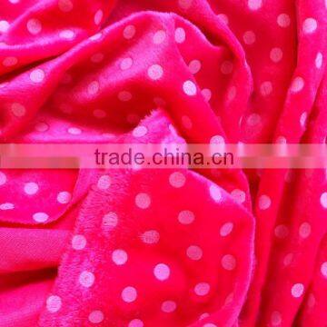 Dot print on super soft velboa fabric for pajamas