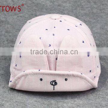 Rabbit Hair Cartoon Intimate Design Soft Brimless Infant Baby Kids Baseball Caps With Long Ears photo-3