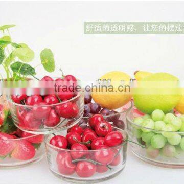 2pcs 350ml and 700ml Round Microwave Borosilicate Glass Crisper Set