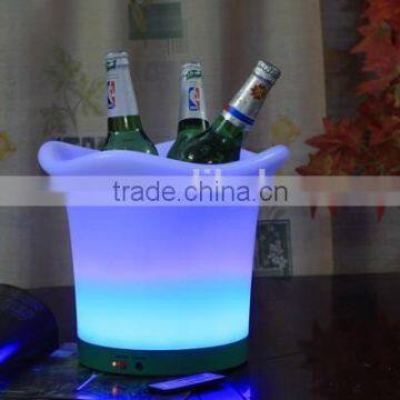 Color Change Illuminated Pe Plastic Ice Buckets With Remote Control