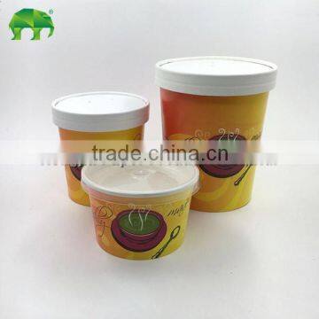 Custom Logo Printed Disposable Salad Paper Bowls with Lids