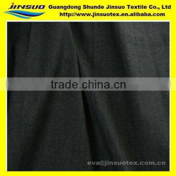 Brushed Denim Cotton Stretch Rayon Poly Fabric Black Color Jeans