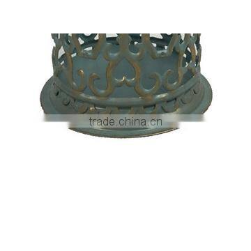 Antique Small Green Golden Brush Tealight Candle Holder Lantern photo-6