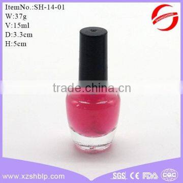 15ml perfume glass bottle finger nail enamel glass bottle for girls