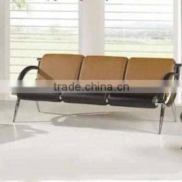 Popular Modern Steel Frame office furniture leather sofa CR-203A