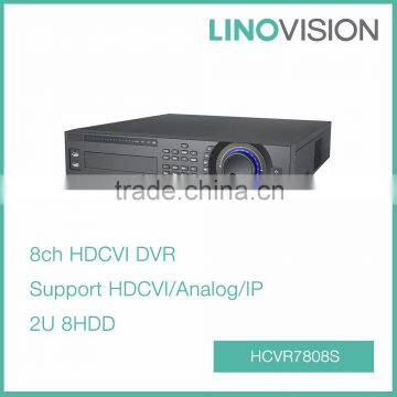 New 8CH 2U 1080P H.264 ONVIF Anolog& HDCVI DVR , Support 1080P Realtime Recording