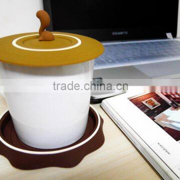 Little tree shape silicone cup lid coaster