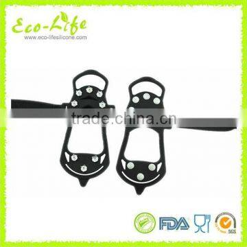 Popular 4 Sizes 10 Nails Mountain Climbing Silicone Rubber Ice Gripper Crampons Spikes for Snow Ice Raining Road photo-3