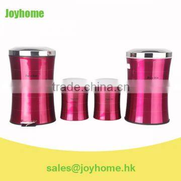 2016 new style stainless steel red kitchen canister sets