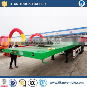 TITAN Factory Price Tri-axle 30 Ton Low Flatbed Semi Trailer