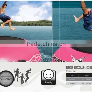 Party Zone Towable & Inflatable Bouncer Boat Island Slide Surfing BIG BOUNGE 2 Bounger Trampouline photo-3
