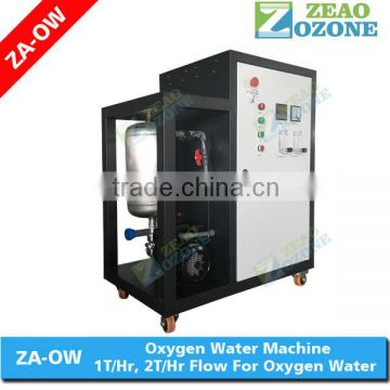 Water and oxygen mixing machine with mixing tank and mixing pump