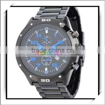 Fashion PU Quartz Analog Waterproof Wrist Mens Watch